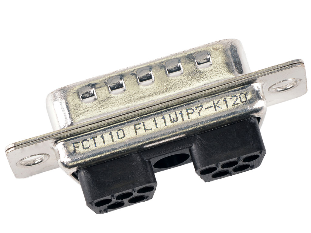 Plug for Male Contacts Housing D-Sub, Combo Connector 11 (10 + 1 Coax or Power) Position