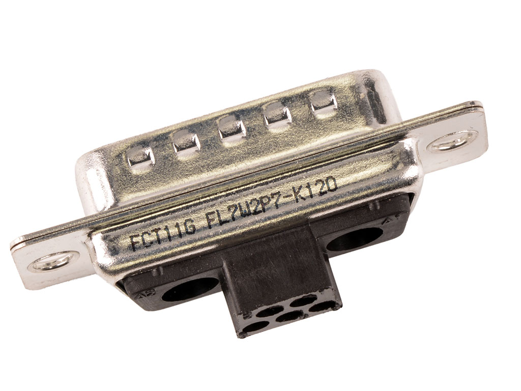 Plug for Male Contacts Housing D-Sub, Combo Connector 7 (5 + 2 Coax or Power) Position