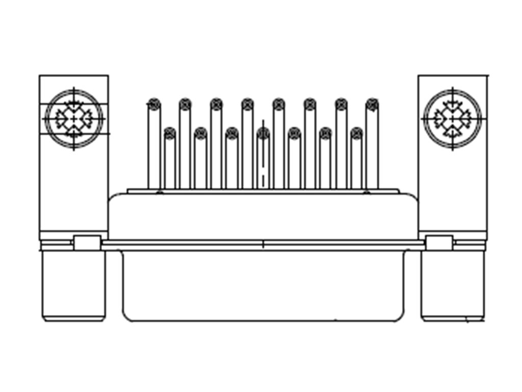25 Position D-Sub Receptacle, Female Sockets Connector