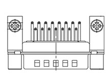 50 Position D-Sub Receptacle, Female Sockets Connector