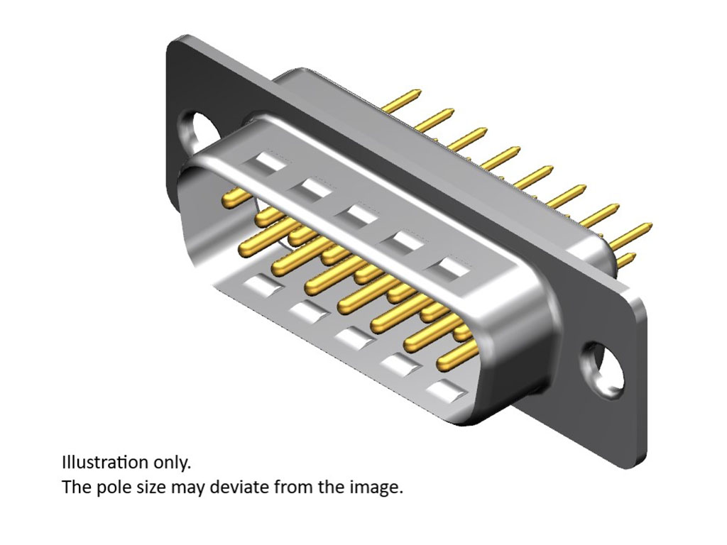 37 Position D-Sub Plug, Male Pins Connector