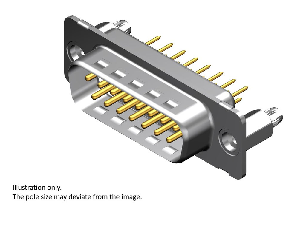 37 Position D-Sub Plug, Male Pins Connector