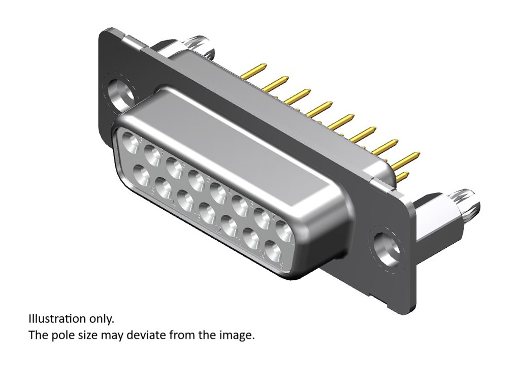 25 Position D-Sub Receptacle, Female Sockets Connector
