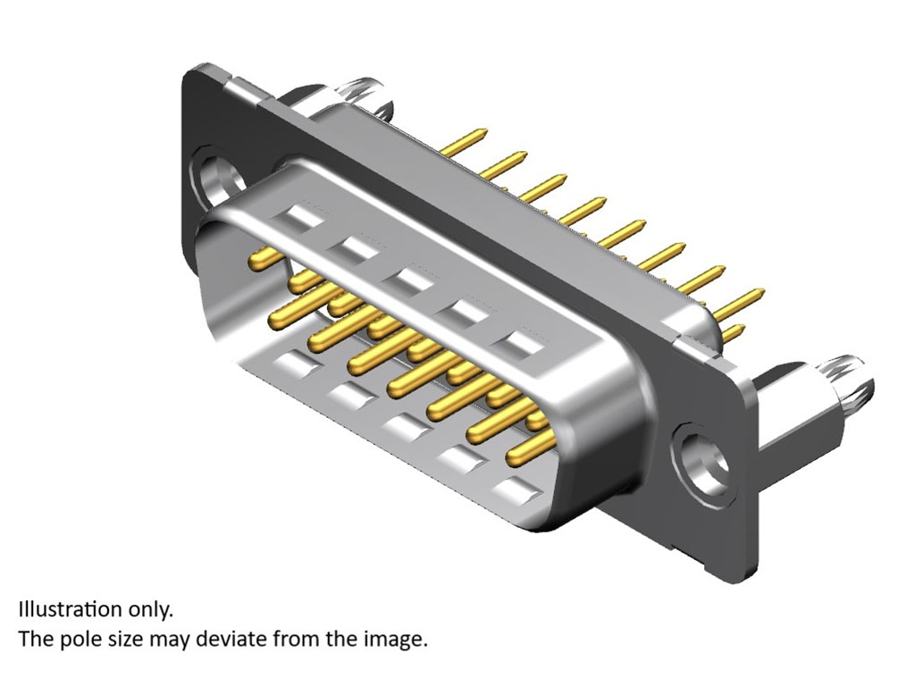 37 Position D-Sub Plug, Male Pins Connector