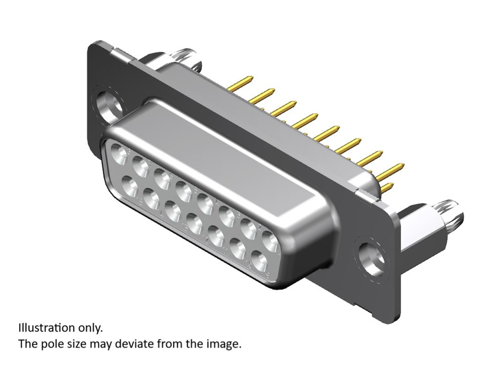 9 Position D-Sub Receptacle, Female Sockets Connector