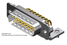 37 Position D-Sub Plug, Male Pins Connector