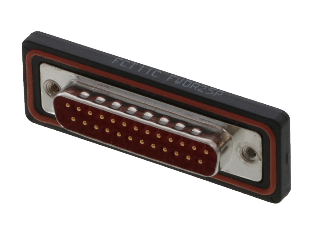 25 Position D-Sub Plug, Male Pins Connector