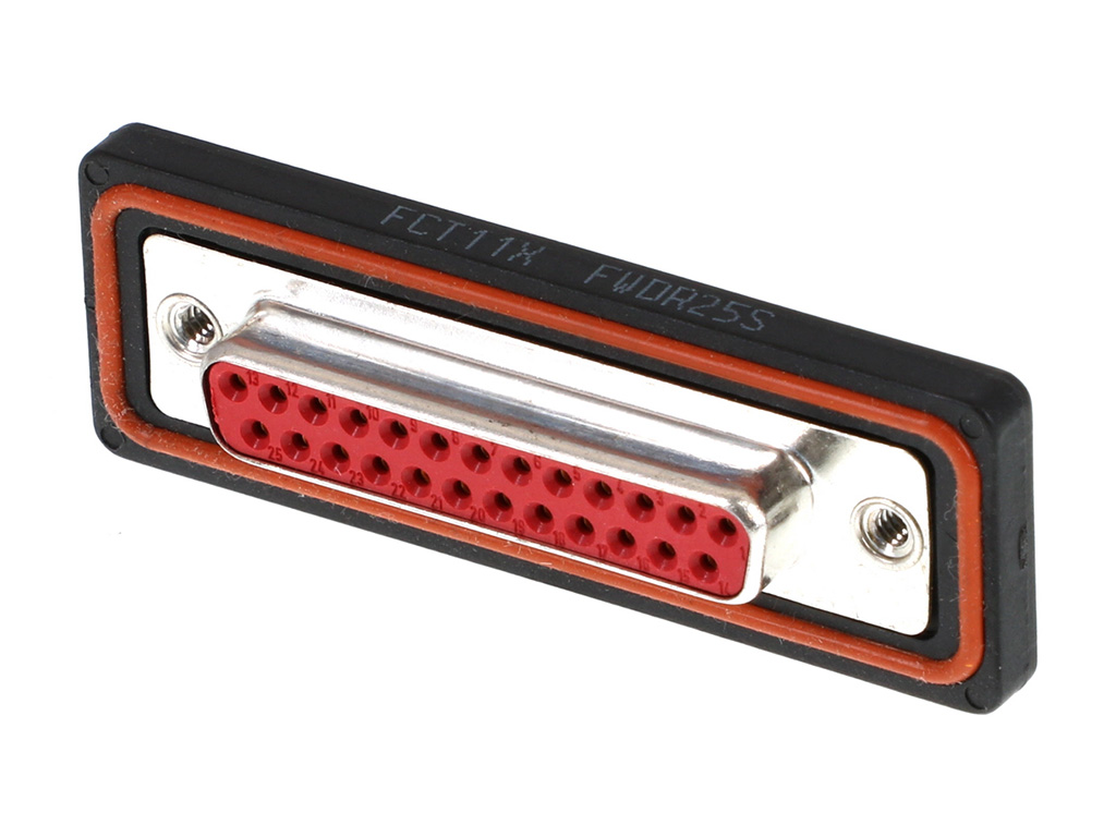 25 Position D-Sub Receptacle, Female Sockets Connector