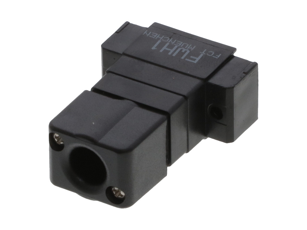 9 Position One Piece Backshell Connector Black 180° Unshielded