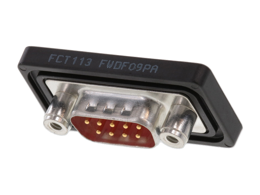 9 Position D-Sub Plug, Male Pins Connector