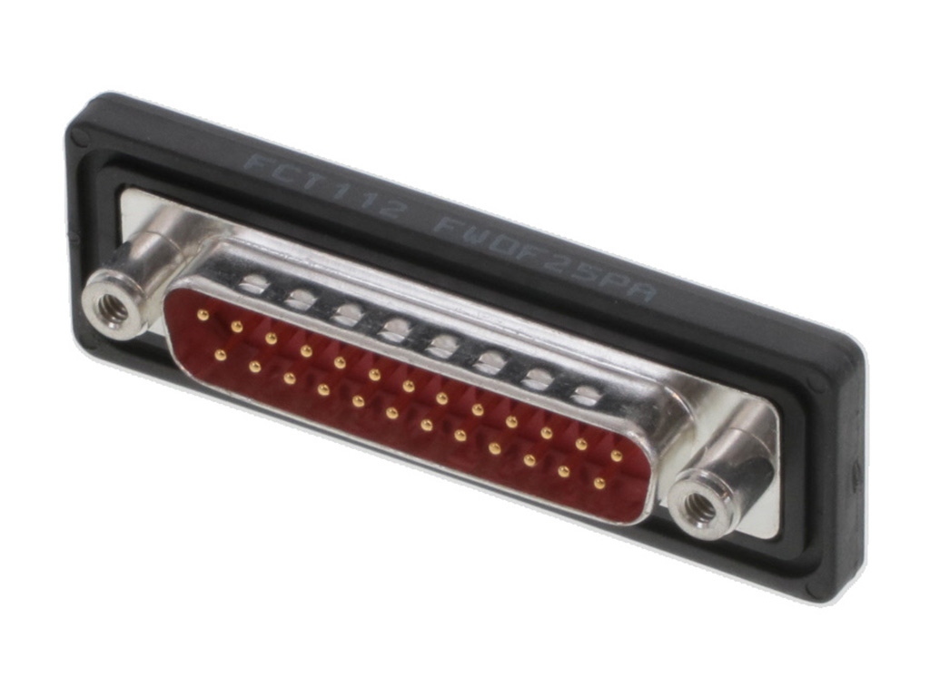 25 Position D-Sub Plug, Male Pins Connector