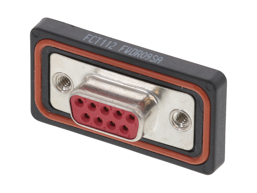 9 Position D-Sub Receptacle, Female Sockets Connector