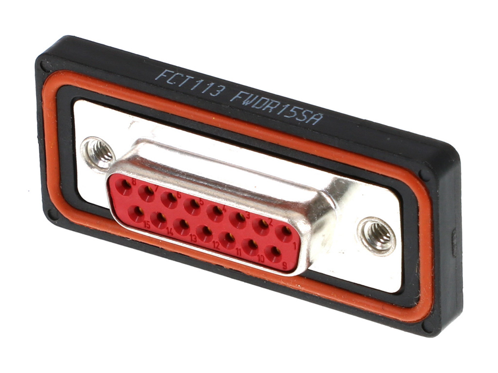 15 Position D-Sub Receptacle, Female Sockets Connector