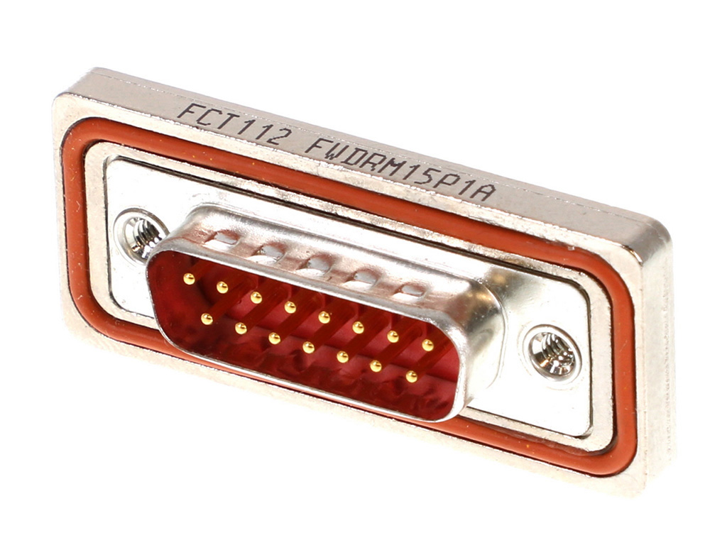 15 Position D-Sub Plug, Male Pins Connector