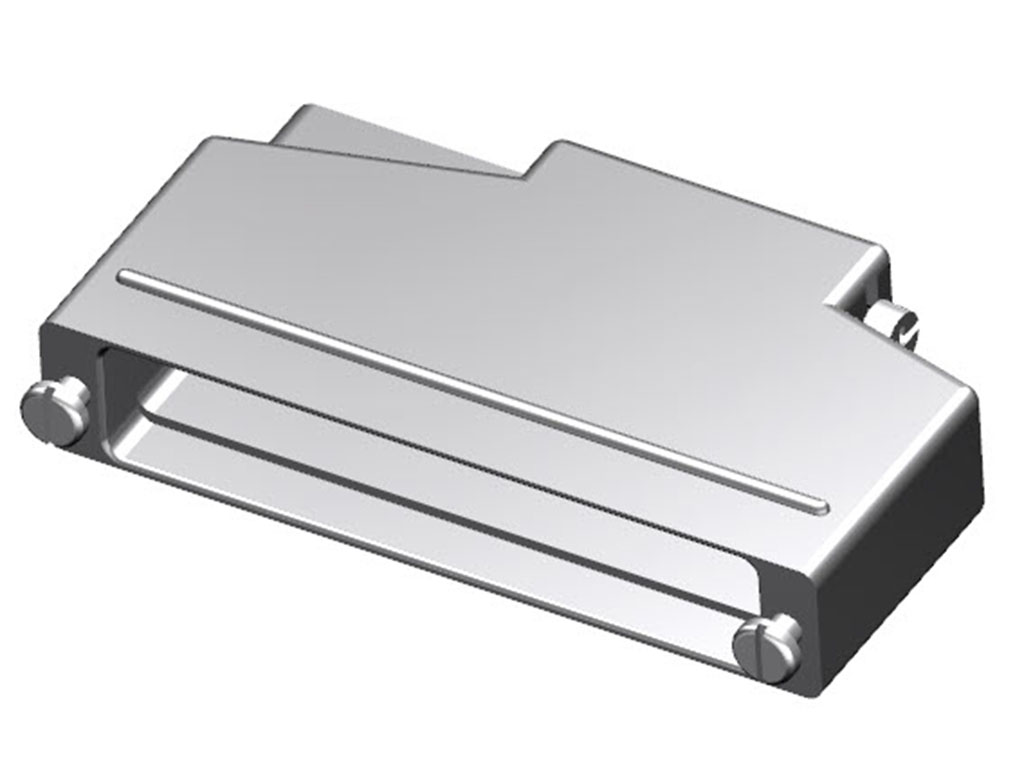 37 Position One Piece Backshell Connector Gray 180° Unshielded