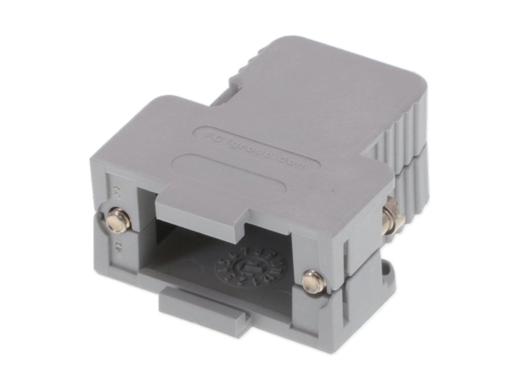 9 Position Two Piece Backshell Connector Gray 90°, 180° Unshielded