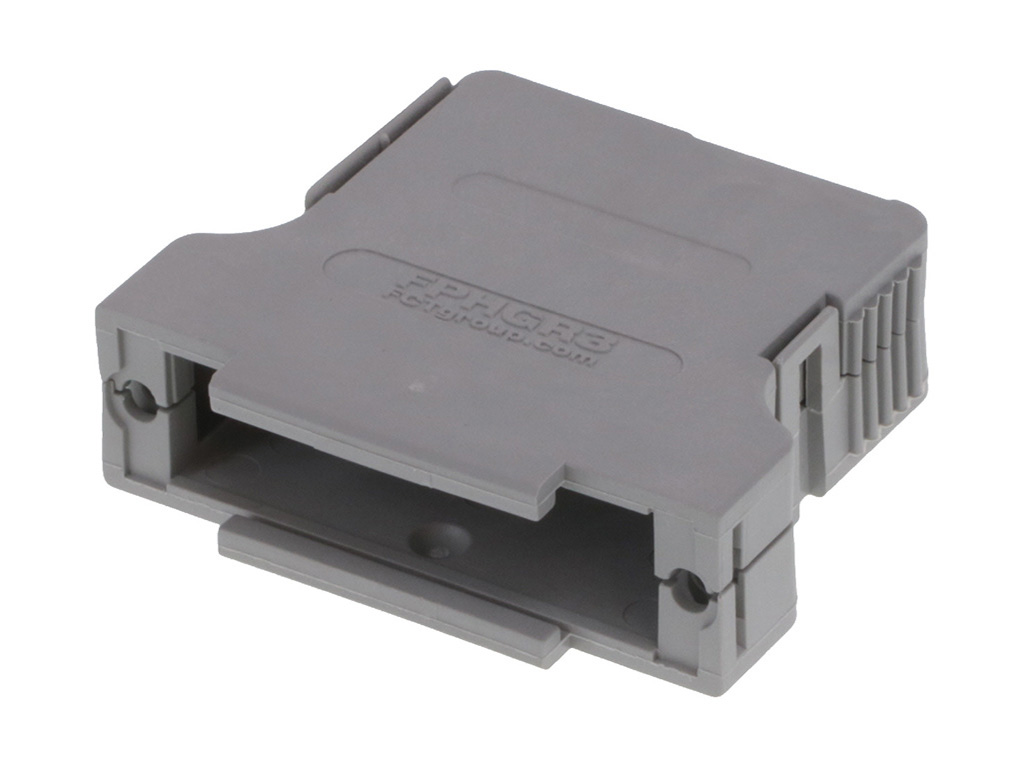 25 Position Two Piece Backshell Connector Gray 90°, 180° Unshielded