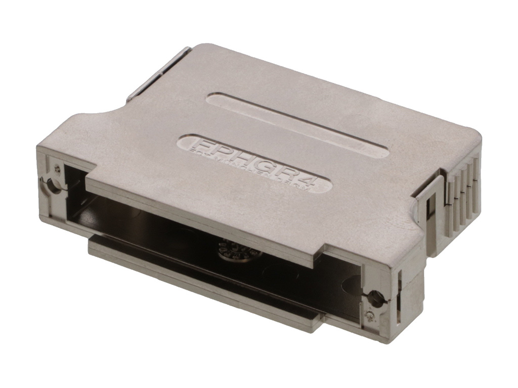 37 Position Two Piece Backshell Connector Gray 90°, 180° Shielded