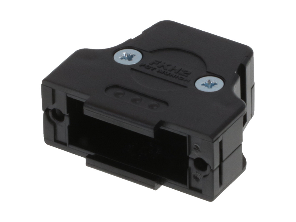 15 Position Two Piece Backshell Connector Black 180° Unshielded