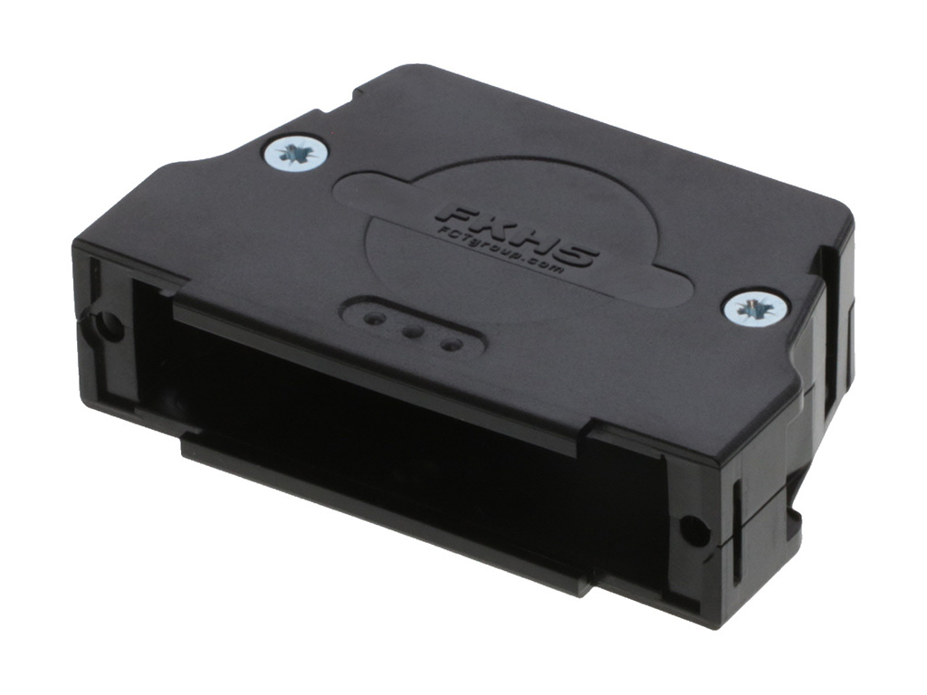 50 Position Two Piece Backshell Connector Black 180° Unshielded