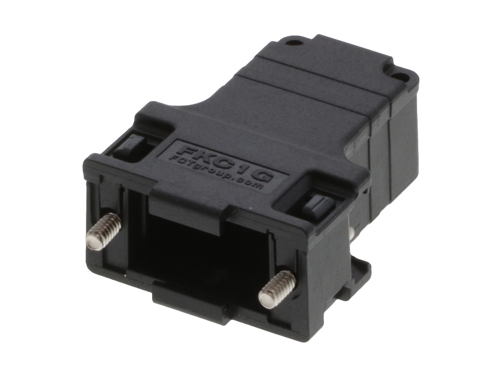 9 Position Two Piece Backshell Connector Black 180° Unshielded