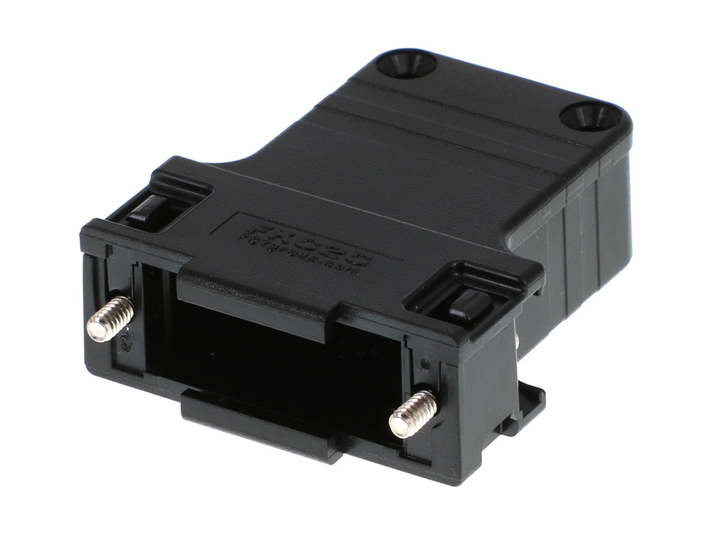 15 Position Two Piece Backshell Connector Black 180° Unshielded