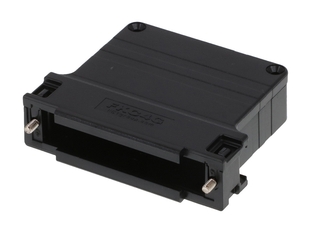 37 Position Two Piece Backshell Connector Black 180° Unshielded