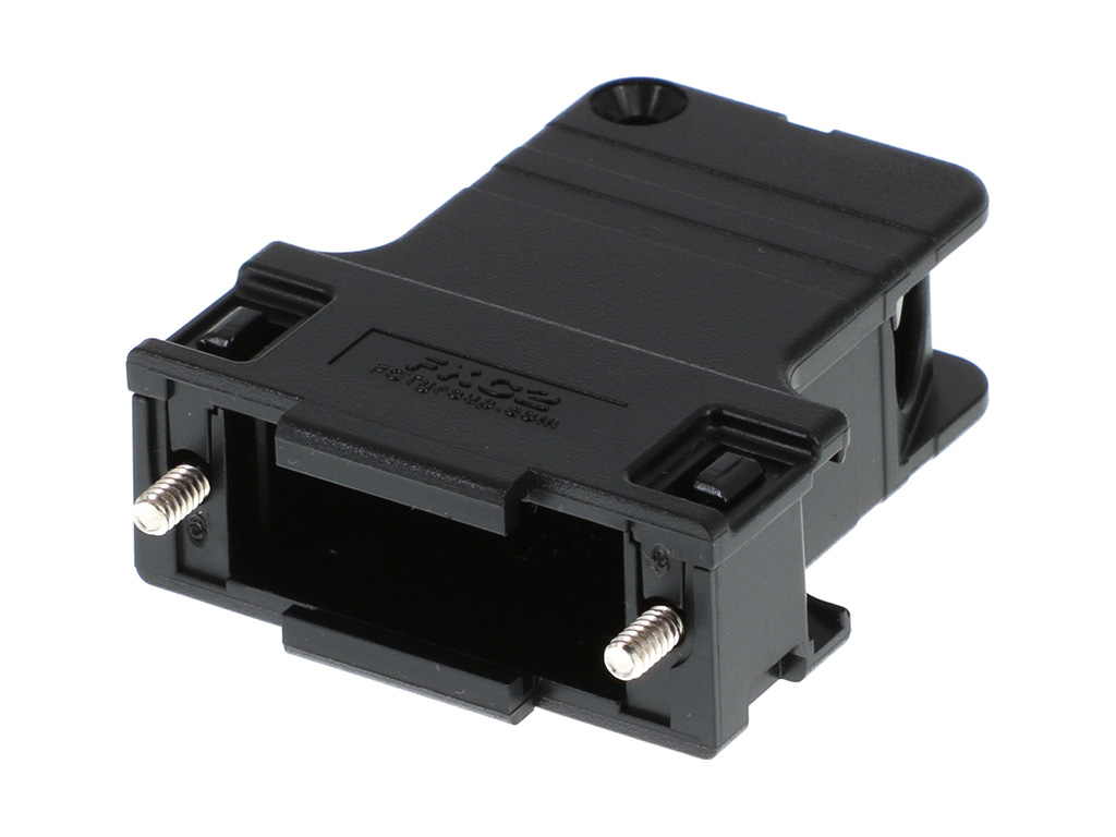 15 Position Two Piece Backshell Connector Black 70° Unshielded