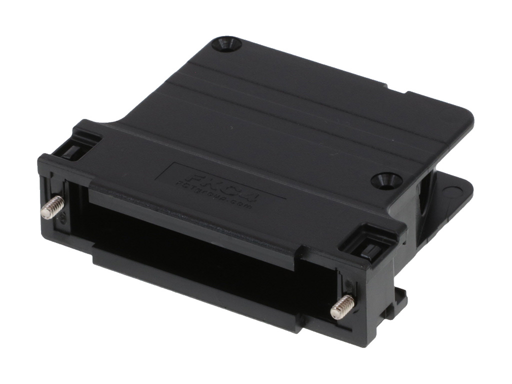 37 Position Two Piece Backshell Connector Black 70° Unshielded