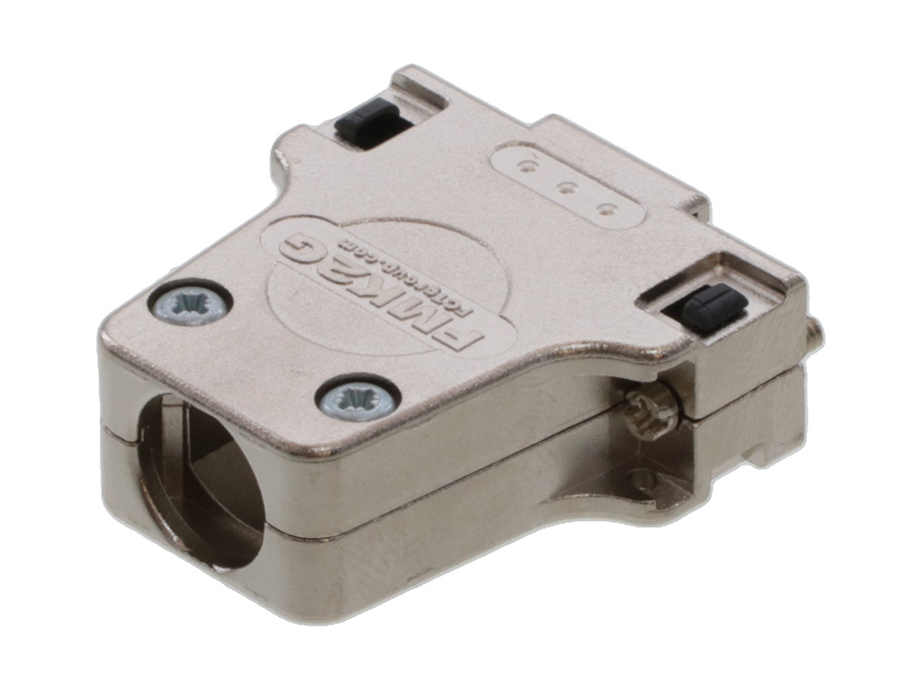 15 Position Two Piece Backshell Connector Silver 180° Shielded