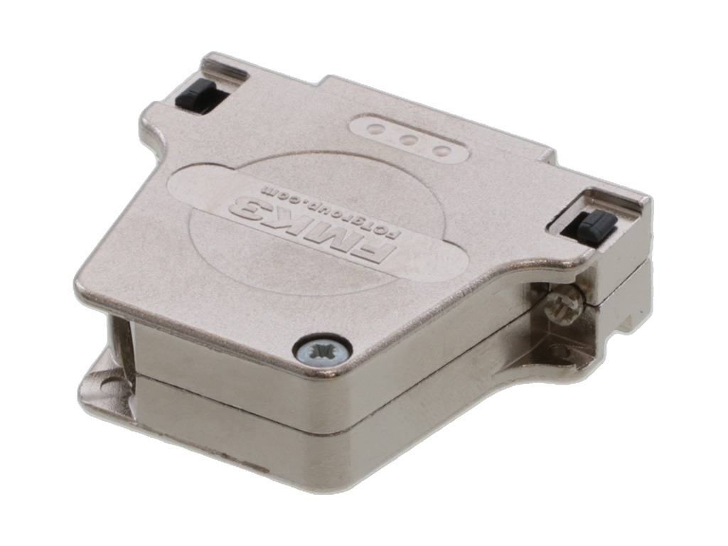 25 Position Two Piece Backshell Connector Silver 45° Shielded