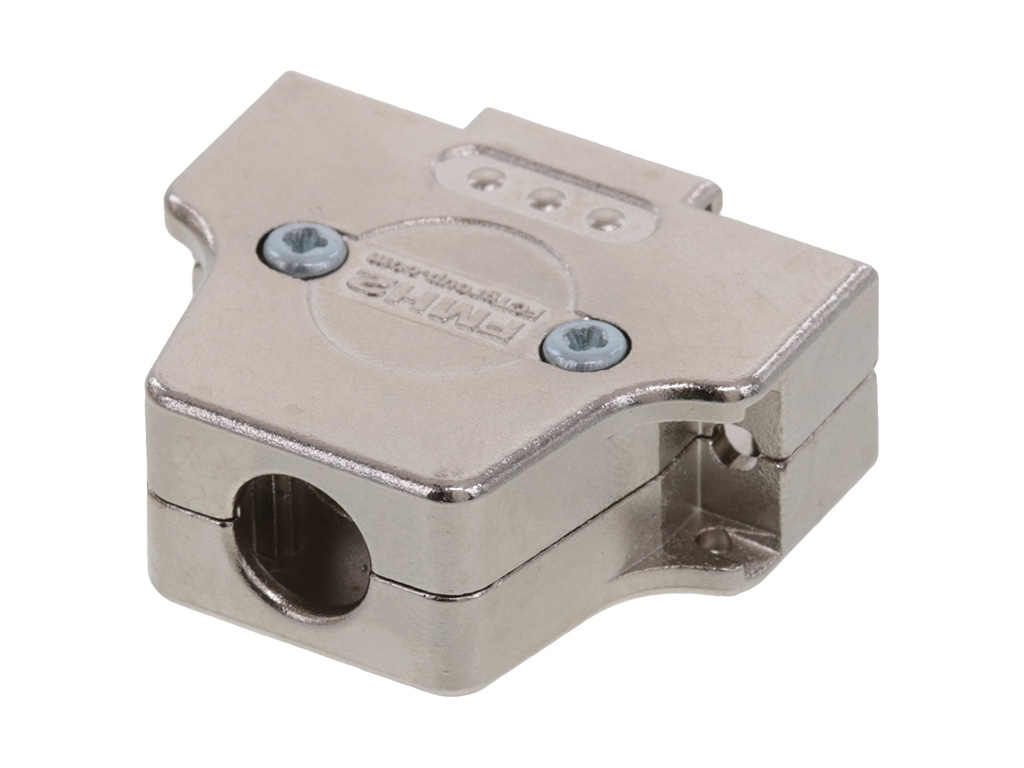15 Position Two Piece Backshell Connector Silver 180° Shielded