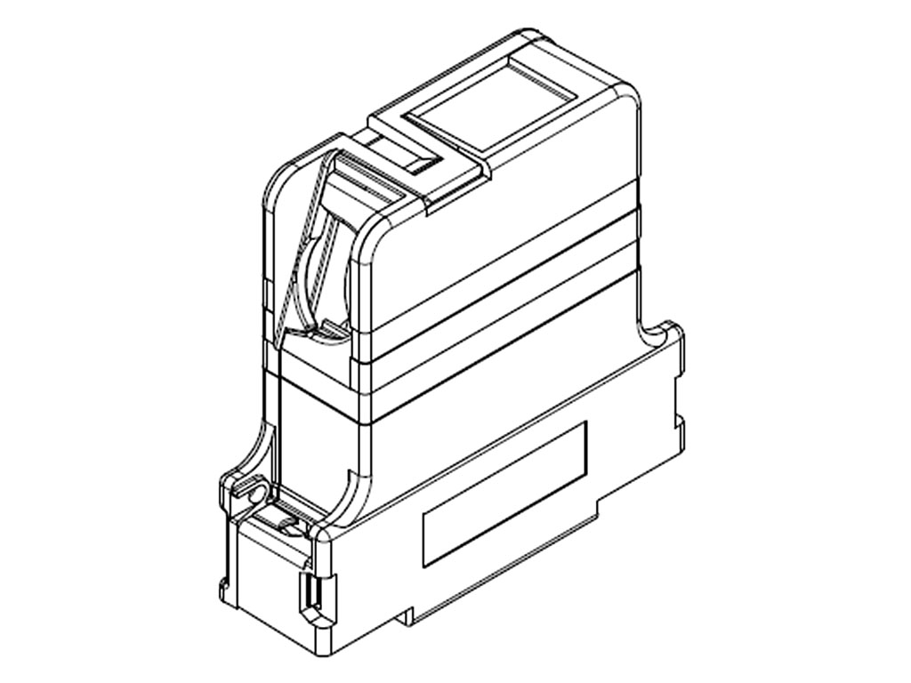 37 Position Two Piece Backshell Connector Black 70° Unshielded