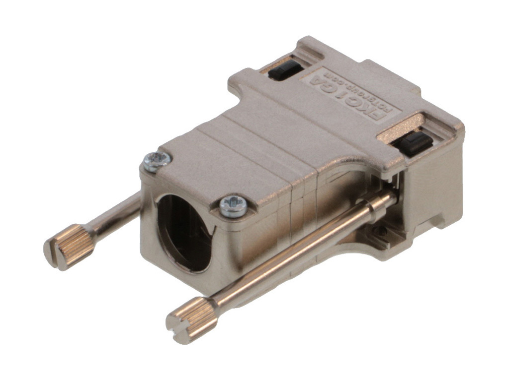 15 Position Two Piece Backshell Connector Black 180° Shielded