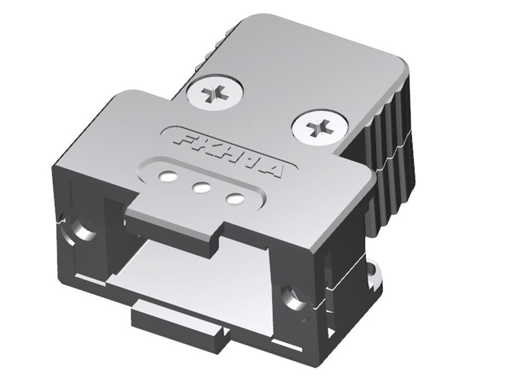 9 Position Two Piece Backshell Connector Silver 180° Shielded
