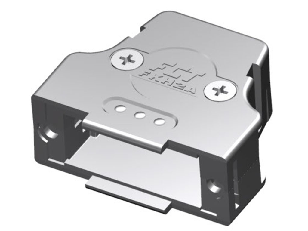 15 Position Two Piece Backshell Connector Silver 180° Shielded