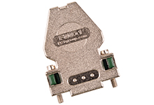 9 Position Two Piece Backshell Connector Silver 65°, Dual Shielded