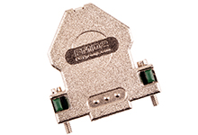 15 Position Two Piece Backshell Connector Silver 65°, Dual Shielded