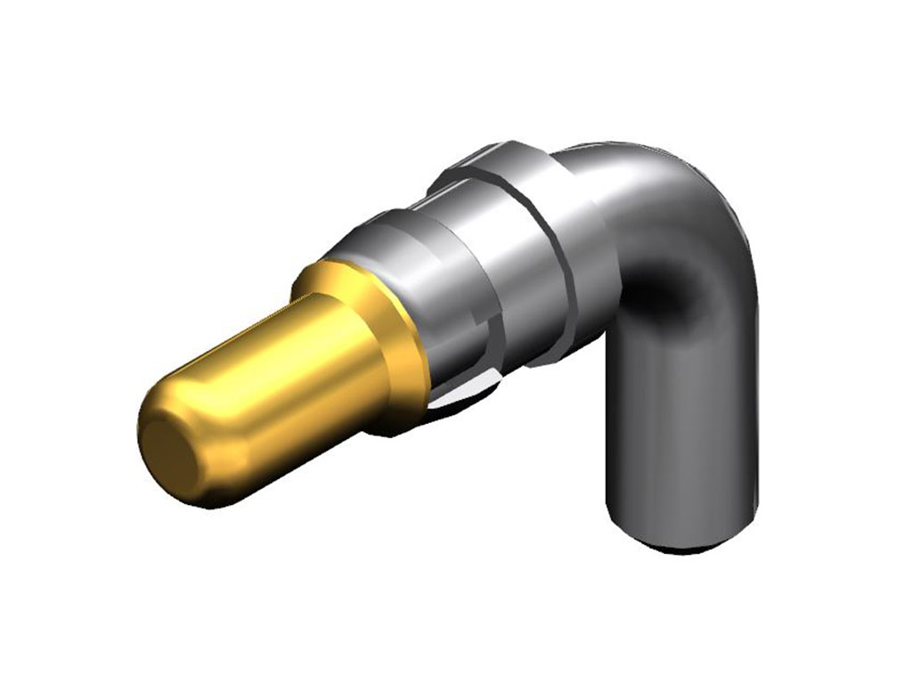 D-Sub Contact Male Pin, Right Angle Gold Solder, PCB Machined