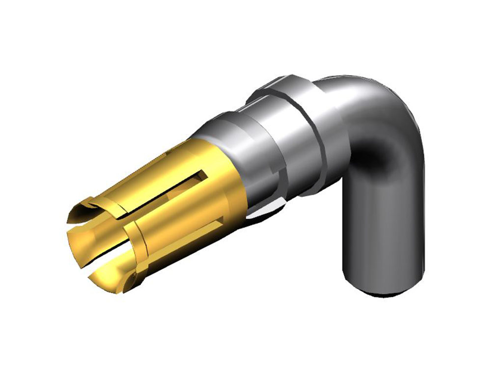D-Sub Contact Female Socket, Right Angle Gold Solder, PCB Machined