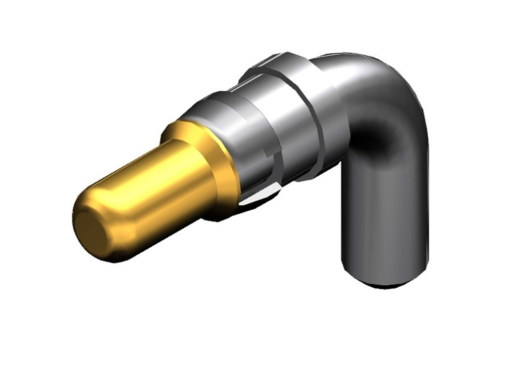 D-Sub Contact Male Pin, Right Angle Gold Solder, PCB Machined