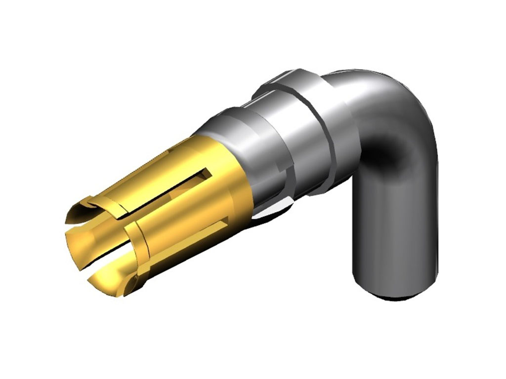 D-Sub Contact Female Socket, Right Angle Gold Solder, PCB Machined