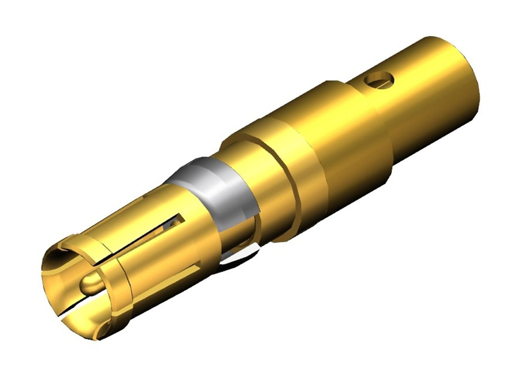 D-Sub Contact Female Socket Gold RG-316 Double Braid Crimp and Solder Machined