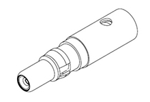 D-Sub Contact Male Pin Gold RG-58, 141 Crimp and Solder Machined