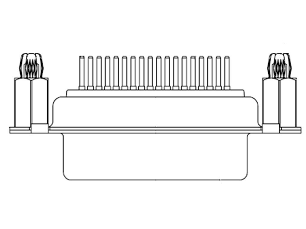 15 Position D-Sub, High Density Receptacle, Female Sockets Connector