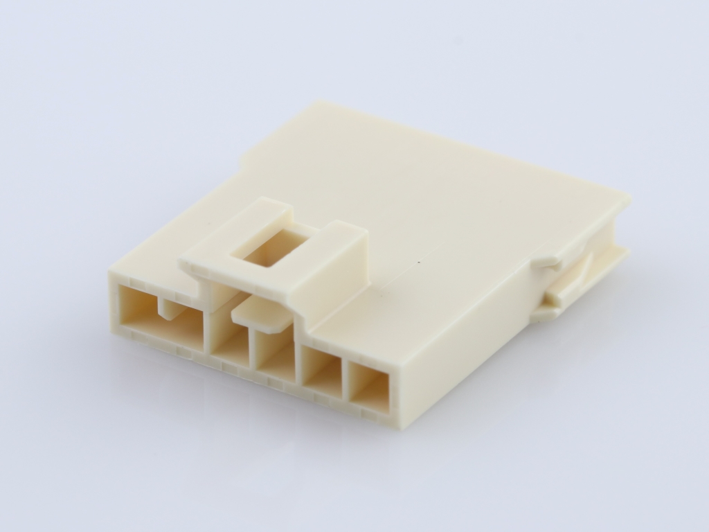Nano-Fit Plug Housing, TPA Capable, 2.50mm Pitch, Single Row, 6 Circuits, Natural, Glow-Wire Capable