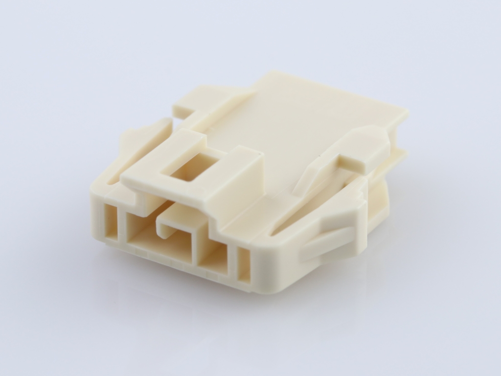 Nano-Fit Plug Housing, TPA Capable, 2.50mm Pitch, Single Row, 3 Circuits, Natural, Panel Mount, Glow-Wire Capable