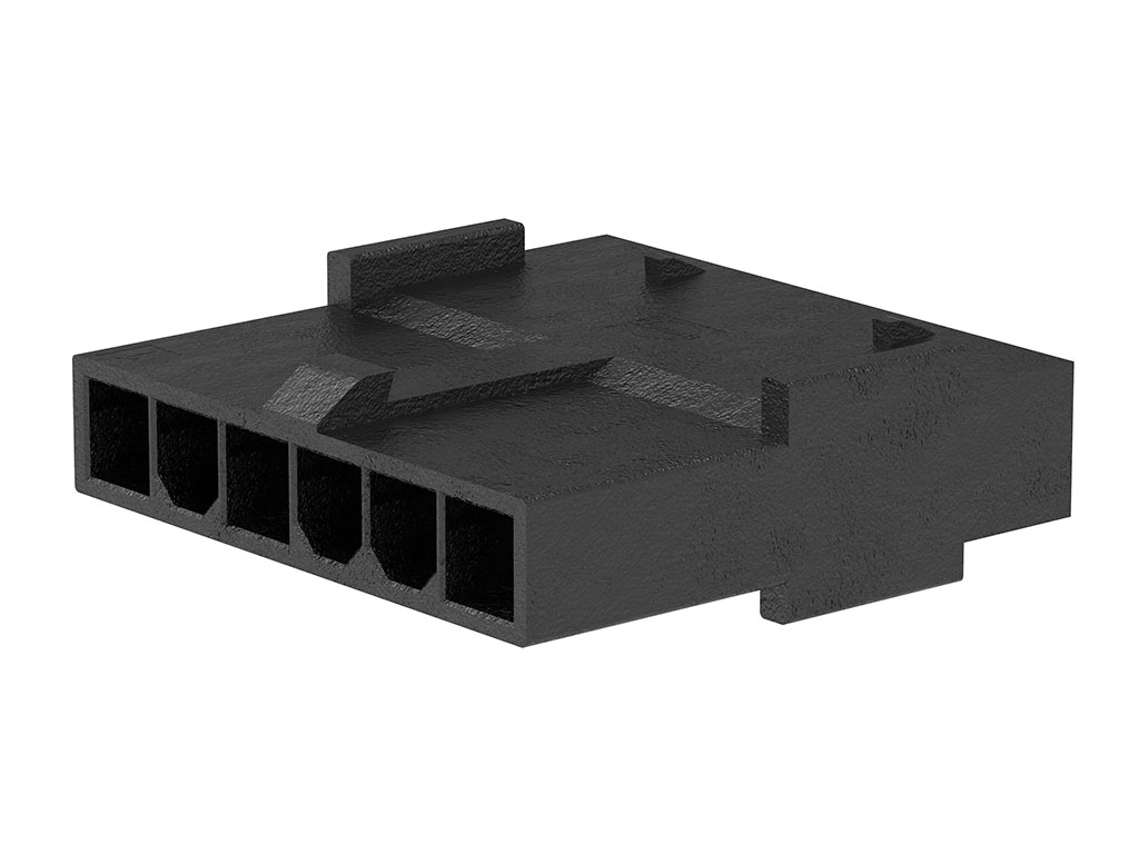 Mini-Fit Sigma Plug Housing, 4.20mm Pitch, Single Row, UL 94V-0, Glow-Wire Capable, 6 Circuits