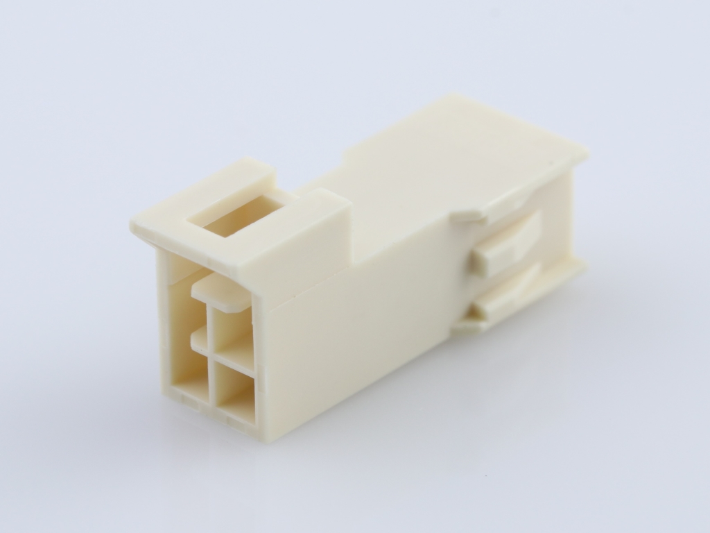 Nano-Fit Plug Housing, TPA Capable, 2.50mm Pitch, Dual Row, 4 Circuits, Natural, Glow-Wire Capable
