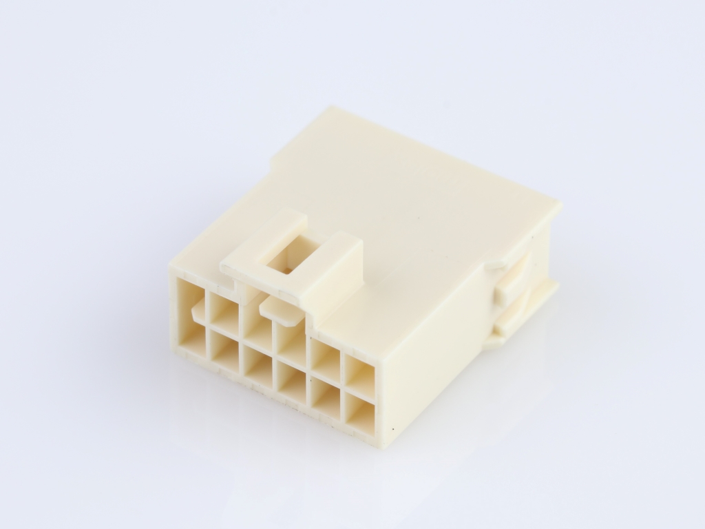 Nano-Fit Plug Housing, TPA Capable, 2.50mm Pitch, Dual Row, 12 Circuits, Natural, Glow-Wire Capable